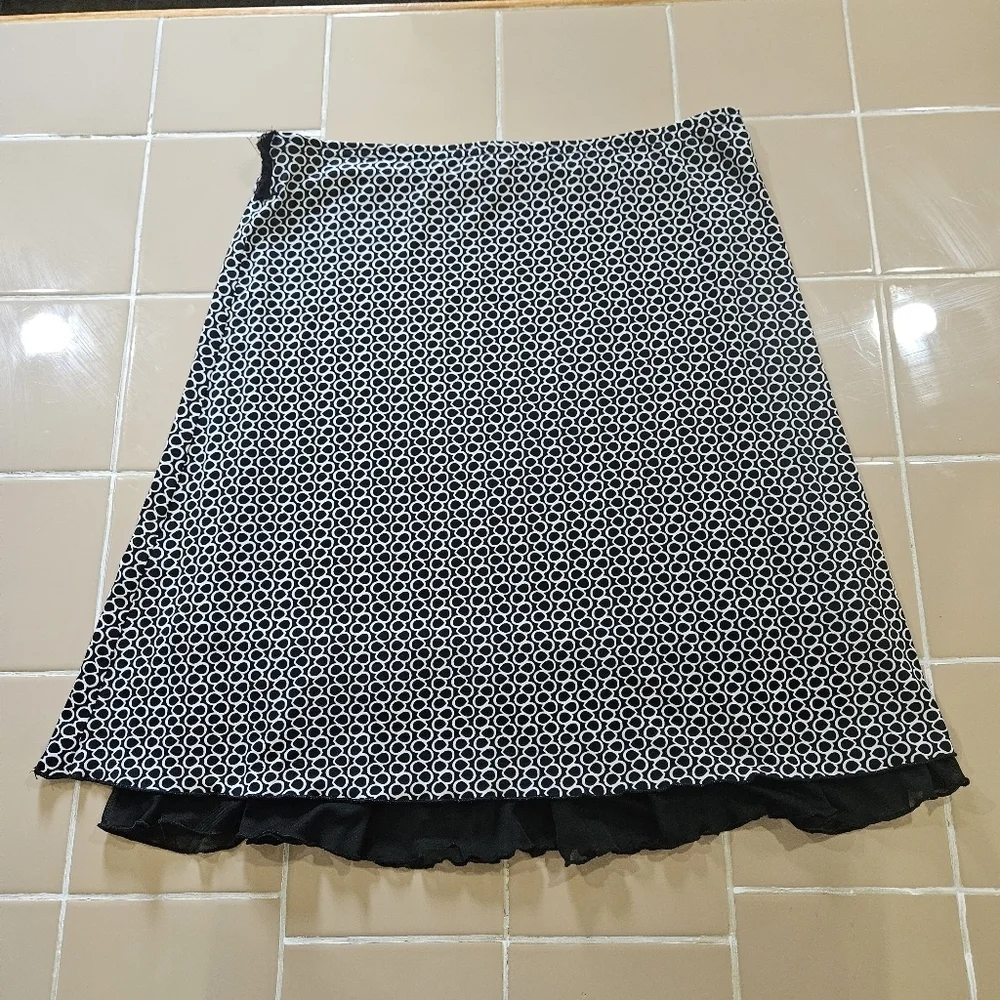 Y2K Vintage Double Layer Geometric Skirt. Size L - Picture 3 of 7